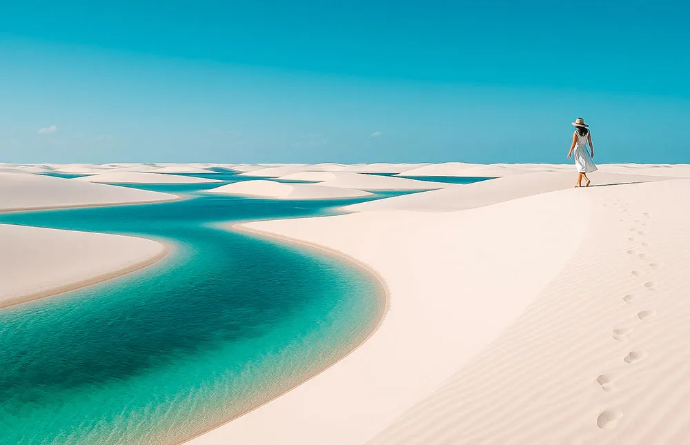 Dunes and turquoise lagoons of Lençóis Maranhenses